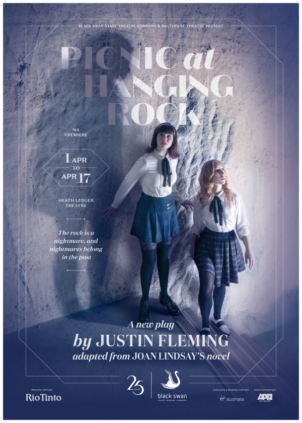 Picnic at Hanging Rock poster for Black Swan State Theatre Company, design by Dessein