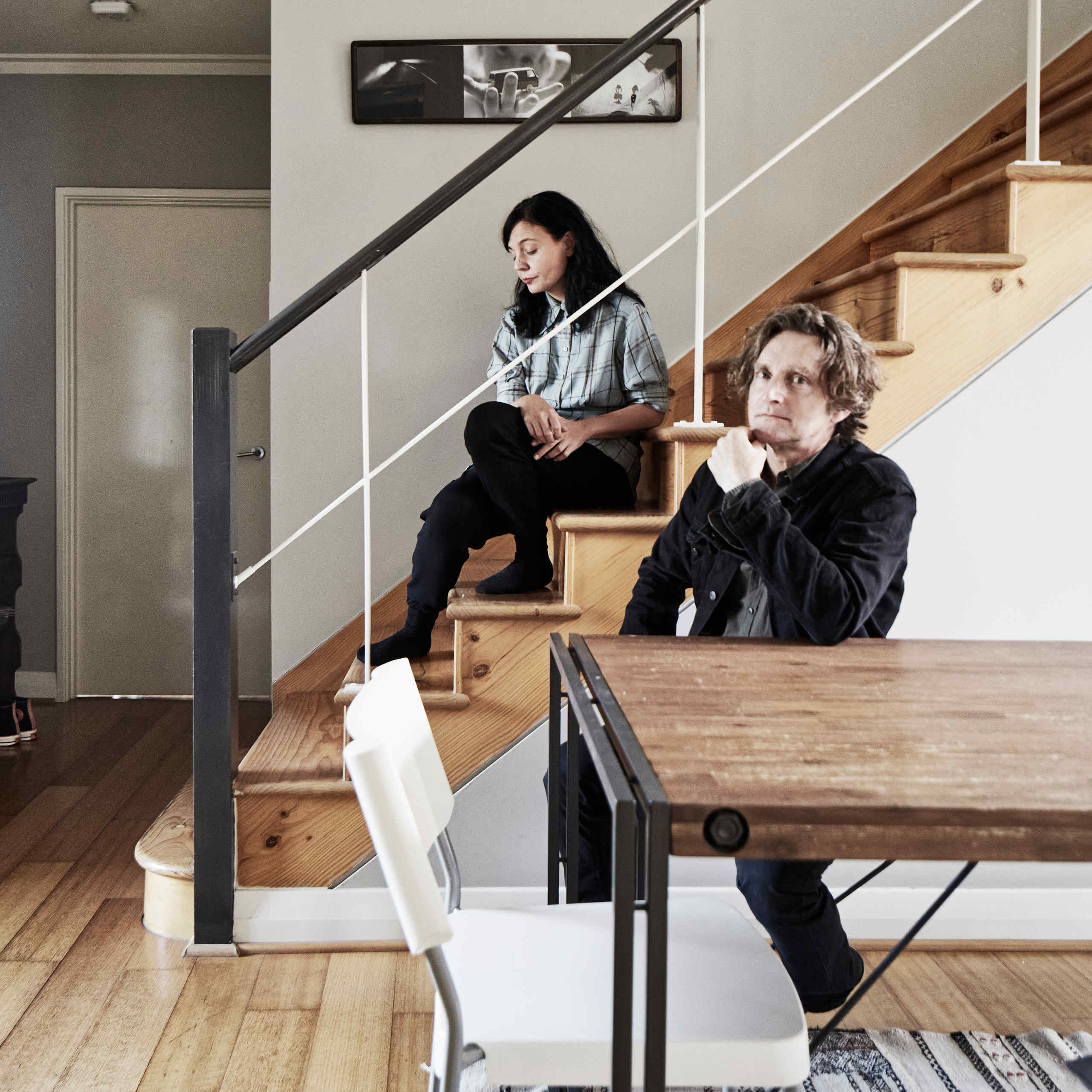 Philip Gostelow and Vanessa at home